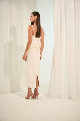 VESTIDO MIDI CORSELET GUIPIR COLEÇÃO VERÃO 26